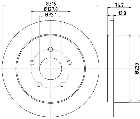 Disco de Freno TRASERO Promax 14-53041 - 2