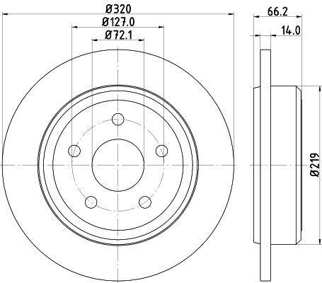 Disco de Freno TRASERO Promax 14-53027 - 2