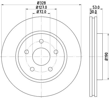 Disco de Freno DELANTERO Promax 14-53026 - 2