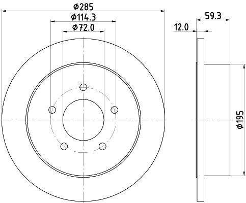 Disco de Freno TRASERO Promax 14-53010 - 2