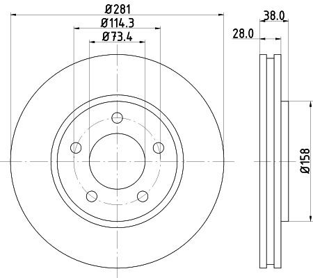 Disco de Freno DELANTERO Promax 14-53004 - 2