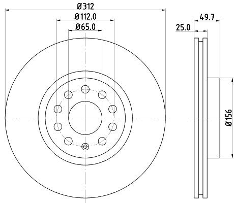 Disco de Freno TRASERO Promax 14-34359 - 2
