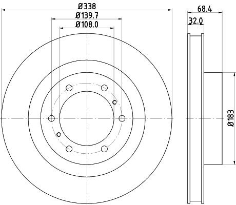 Disco de Freno DELANTERO Promax 20-31554 - 2