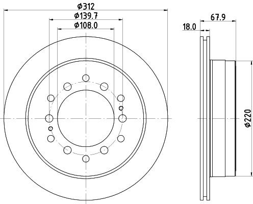 Disco de Freno TRASERO Promax 14-31550 - 2