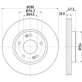 Disco de Freno DELANTERO Promax 14-31543 - 2