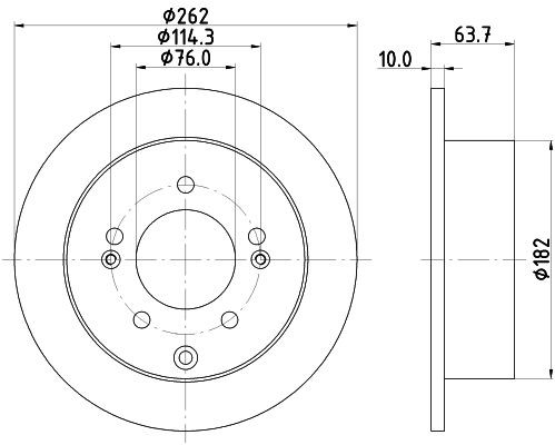 Disco de Freno TRASERO Promax 14-31542 - 2