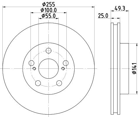 Disco de Freno DELANTERO Promax 20-31541 - 2