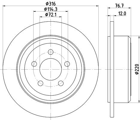 Disco de Freno TRASERO Promax 14-53044 - 2