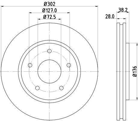 Disco de Freno DELANTERO Promax 14-53065 - 2