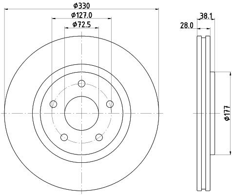 Disco de Freno DELANTERO Promax 14-53068 - 2