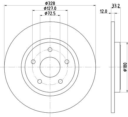 Disco de Freno TRASERO Promax 14-53069 - 2