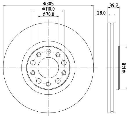 Disco de Freno DELANTERO Promax 14-53071 - 2