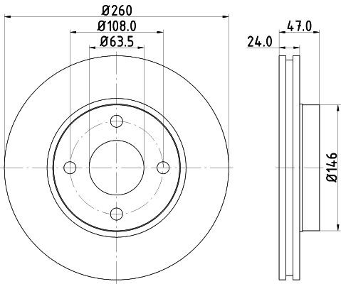 Disco de Freno DELANTERO Promax 14-54012 - 2