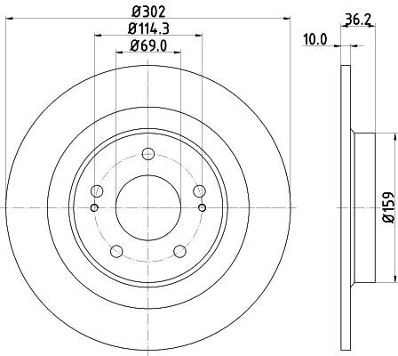 Disco de Freno TRASERO Promax 14-610019 - 2